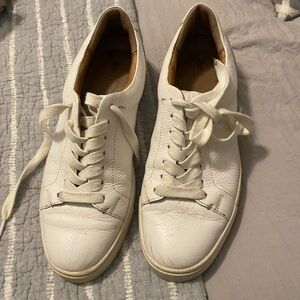 Frye ivy Leather tennis shoes white low profile universal size 8.5